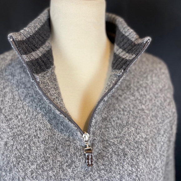 Daniele Blasi gray 1/4 zip wool sweater - Picture 6 of 12